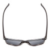 Top View of Coyote Dakota Unisex Square Polarized Sunglasses in Black Clear Fade & Grey 51mm