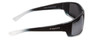 Side View of Coyote Dorado Unisex Polarized Sunglasses in Black Clear Grey/Silver Mirror 63mm