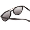 Close Up View of Coyote Downtown Unisex Cateye Polarized Sunglasses Black Grey/Silver Mirror 54mm