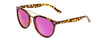 Profile View of Coyote Downtown Ladies Cateye Polarized Sunglasses Tortoise & Purple Mirror 54mm