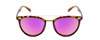 Front View of Coyote Downtown Ladies Cateye Polarized Sunglasses Tortoise & Purple Mirror 54mm