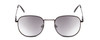 Front View of Coyote Elite Mens Round Designer Polarized Sunglasses Black & Silver Mirror 50mm
