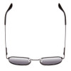 Top View of Coyote Elite Mens Round Designer Polarized Sunglasses Black & Silver Mirror 50mm