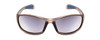 Front View of Coyote FP-05 Unisex Designer Polarized Sunglasses in Matte X-Tal Grey/Blue 60 mm