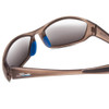 Close Up View of Coyote FP-05 Unisex Designer Polarized Sunglasses in Matte X-Tal Grey/Blue 60 mm