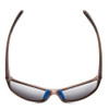Top View of Coyote FP-05 Unisex Designer Polarized Sunglasses in Matte X-Tal Grey/Blue 60 mm