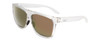 Profile View of Coyote FP-27 Unisex Square Polarized Sunglasses Clear Brown & Purple Mirror 60mm