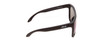 Side View of Coyote FP-27 Mens Square Polarized Sunglasses Matte Black Grey/Blue Mirror 60 mm