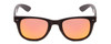 Front View of Coyote FP-35 Mens Square Designer Polarized Sunglasses in Matte Black & G15 50mm