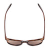 Top View of Coyote FP-35 Unisex Square Designer Polarized Sunglasses in Tortoise/Brown 50 mm