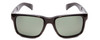 Front View of Coyote FP-55 Mens Square Designer Polarized Sunglasses in Gloss Black & G15 54mm