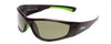 Profile View of Coyote FP-69 Mens Full Rim Designer Polarized Sunglasses in Matte Black/G15 65mm