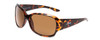 Profile View of Coyote FP-88 Women Cateye Designer Polarized Sunglasses Dark Tortoise/Brown 59mm