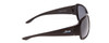 Side View of Coyote FP-88 Ladies Cateye Designer Polarized Sunglasses Gloss Black & Grey 59mm