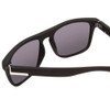 Close Up View of Coyote Marco Unisex Square Designer Polarized Sunglasses Matte Black & Grey 53mm