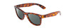 Profile View of Coyote Nomad Designer Polarized Reading Sunglasses with Custom Cut Powered Smoke Grey Lenses in Tortoise Unisex Square Full Rim Acetate 49 mm