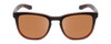 Front View of Coyote Offshore Square Polarized Sunglasses Matte Black-Brown/Silver Mirror 53mm