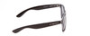 Side View of Coyote P-23 Unisex Square Designer Polarized Sunglasses in Gloss Black/G15 51 mm