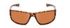 Front View of Coyote P-37 Unisex Rectangle Polarized Sunglasses in Matte Tortoise & Brown 61mm