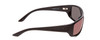 Side View of Coyote P-59 Unisex Wrap Polarized Sunglasses Matte Black Grey & Blue Mirror 63mm