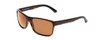 Profile View of Coyote Twisted Unisex Square Polarized Sunglasses in Black Tortoise & Brown 58mm