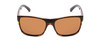 Front View of Coyote Twisted Unisex Square Polarized Sunglasses in Black Tortoise & Brown 58mm