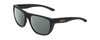 Profile View of Smith Optics Barra Designer Polarized Sunglasses with Custom Cut Smoke Grey Lenses in Matte Forest Green Unisex Classic Full Rim Acetate 59 mm