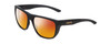 Profile View of Smith Optics Barra Designer Polarized Sunglasses with Custom Cut Red Mirror Lenses in Matte Forest Green Unisex Classic Full Rim Acetate 59 mm