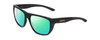 Profile View of Smith Optics Barra Designer Polarized Reading Sunglasses with Custom Cut Powered Green Mirror Lenses in Matte Forest Green Unisex Classic Full Rim Acetate 59 mm