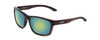 Profile View of Smith Basecamp Sunglasses Tortoise Brown Gold/CP Polarized Opal Blue Mirror 58mm