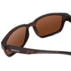 Close Up View of Smith Basecamp Sunglasses Tortoise Brown Gold/CP Polarized Opal Blue Mirror 58mm