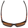 Top View of Smith Basecamp Sunglasses Tortoise Brown Gold/CP Polarized Opal Blue Mirror 58mm