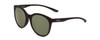 Profile View of Smith Bayside Unisex Cateye Sunglasses Black/ChromaPop Polarized Gray Green 54mm