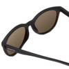 Close Up View of Smith Bayside Unisex Cateye Sunglasses Black/ChromaPop Polarized Gray Green 54mm