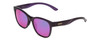 Profile View of Smith Caper Women Cateye Sunglasses Black Purple/CP Polarized Violet Mirror 53mm