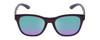 Front View of Smith Caper Women Cateye Sunglasses Black Purple/CP Polarized Violet Mirror 53mm