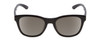 Front View of Smith Caper Ladies Cateye Designer Sunglasses in Black/Polarized Gray Green 53mm