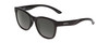 Profile View of Smith Caper Ladies Cateye Designer Sunglasses in Black/Polarized Gray Green 53mm