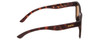 Side View of Smith Optic Caper Ladies Cateye Sunglasses Tortoise Gold/CP Polarized Brown 53mm