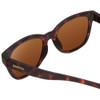 Close Up View of Smith Optic Caper Ladies Cateye Sunglasses Tortoise Gold/CP Polarized Brown 53mm