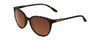 Profile View of Smith Cheetah Ladies Cateye Sunglasses Tortoise Brown/Polarized Gold Mirror 54mm