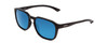 Profile View of Smith Contour Unisex Square Sunglasses Black/ChromaPop Polarize Blue Mirror 56mm