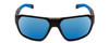 Front View of Smith Deckboss Unisex Sunglasses Matte Black/CP Glass Polarized Blue Mirror 63mm