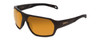 Profile View of Smith Deckboss Unisex Sunglasses Gravy Grey/CP Polarized Bronze Mirror Gold 63mm