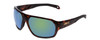 Profile View of Smith Deckboss Unisex Sunglasses Tortoise/CP Glass Polarized Green Mirror 63 mm