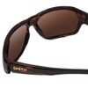 Close Up View of Smith Deckboss Unisex Sunglasses Tortoise/CP Glass Polarized Green Mirror 63 mm