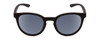 Front View of Smith Eastbank Core Unisex Round Sunglasses in Matte Black/Polarized Gray 52 mm