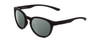 Profile View of Smith Optics Eastbank Core Designer Polarized Reading Sunglasses with Custom Cut Powered Smoke Grey Lenses in Matte Black Unisex Round Full Rim Acetate 52 mm