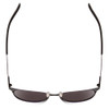 Top View of Smith Eastbank Metal Unisex Round Sunglasses Matte Black/ChromaPop Polarize 52mm