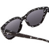 Close Up View of Smith Era Women Cateye Sunglasses Black Tortoise/CP Polarized Purple Mirror 55mm